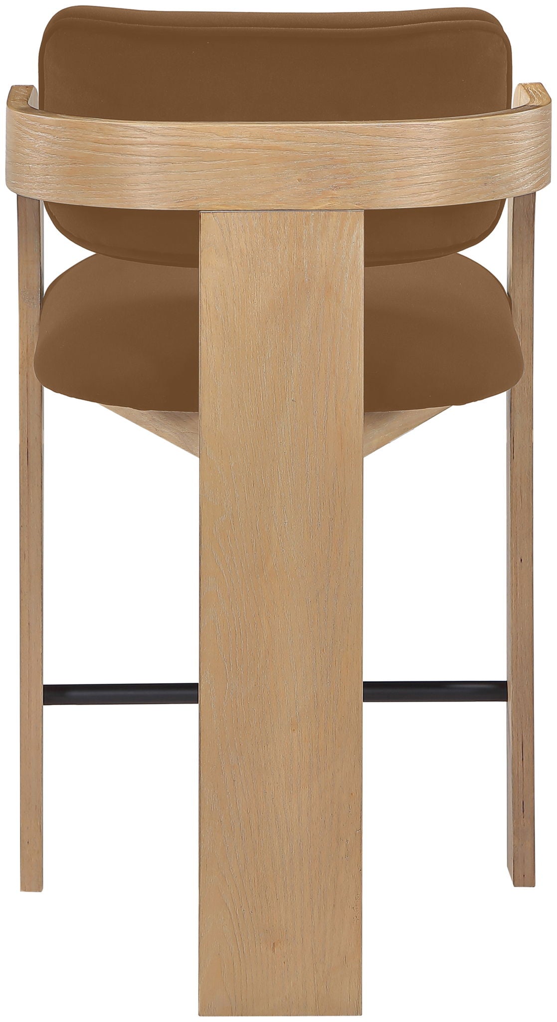 Cedra - Velvet Performance Fabric Upholstered Counter Stool - Natural Frame
