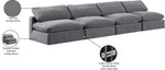 Comfy - Velvet Modular Armless Sofa 4 Seats