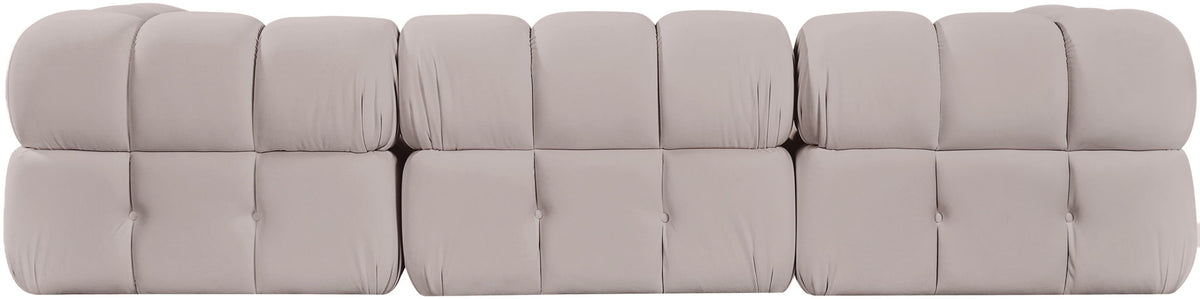 Orin - Velvet 4 Piece Modular Sectional With Chaise