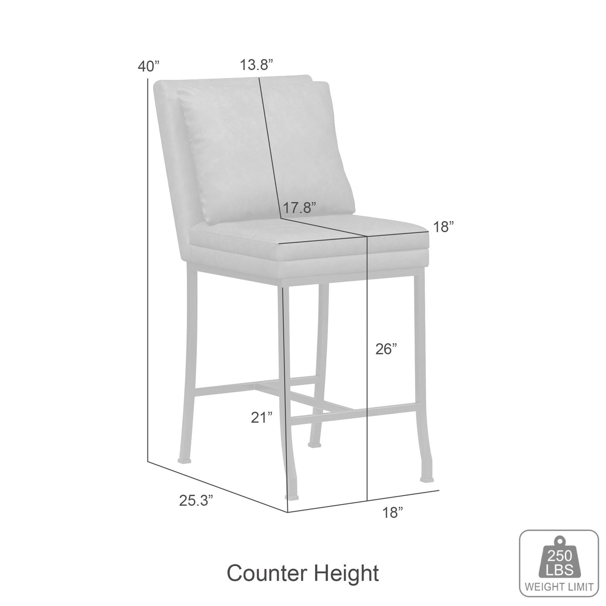 Winslow -  Metal Barstool