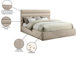 Adam - Chenille Fabric Bed With 52" Headboard
