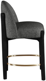 Torino - Counter Stool With Brushed Black Base