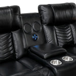 Glory Furniture - Sensa - Power Reclining Loveseat With Bluetooth Speaker And LED Belt