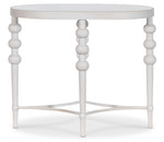 Melange - On The Bright Side Oval End Table - White