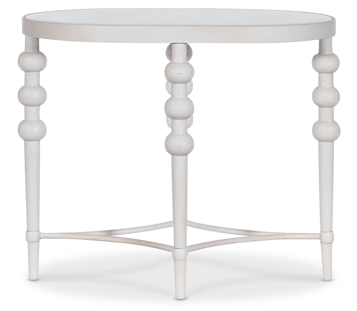 Melange - On The Bright Side Oval End Table - White