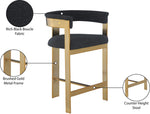 Romeo - Boucle Counter Stool With Gold Base (Set of 2)