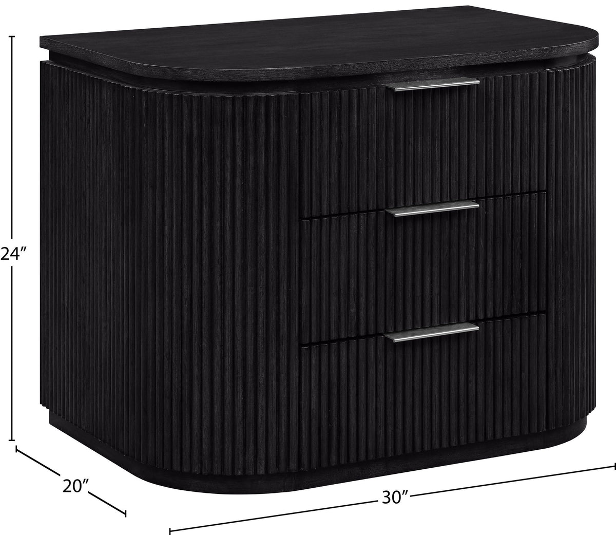 Astrid - Solid Wood And Oak Veneer Nightstand