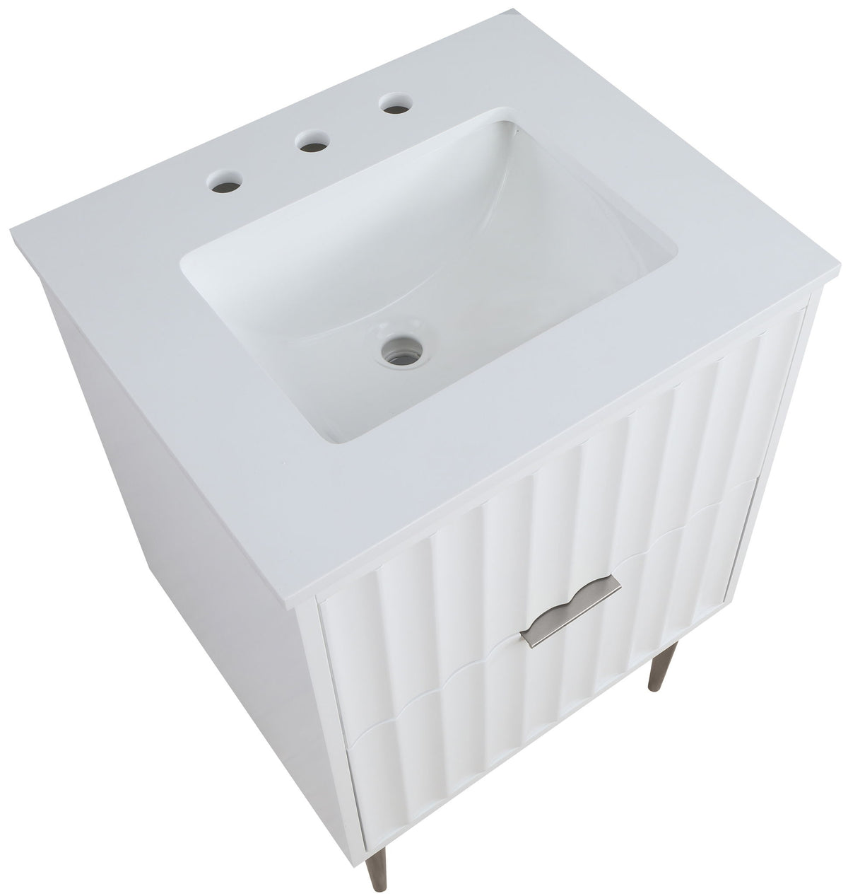 Modernist - Bathroom Vanity With Chrome Legs