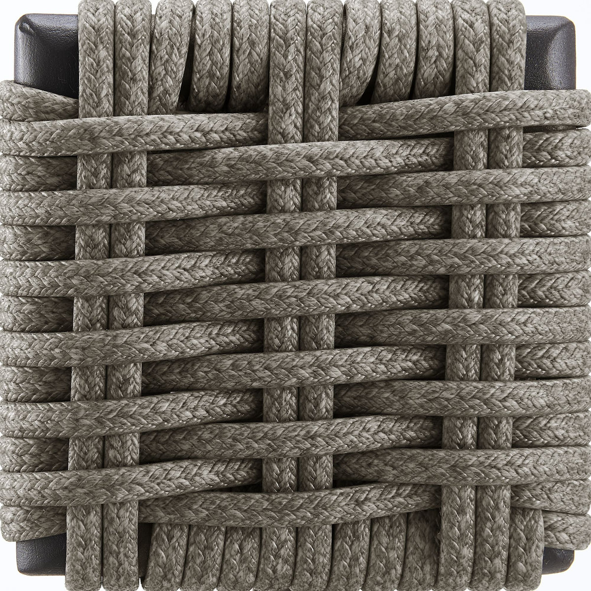Ciela - Outdoor Dining Chair With Rattan Trim Aluminum Frame And Clouded Taupe Cushion (Set of 2) - Dark Bronze / Gray