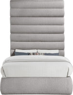Adam - Boucle Fabric Bed With 89" Headboard