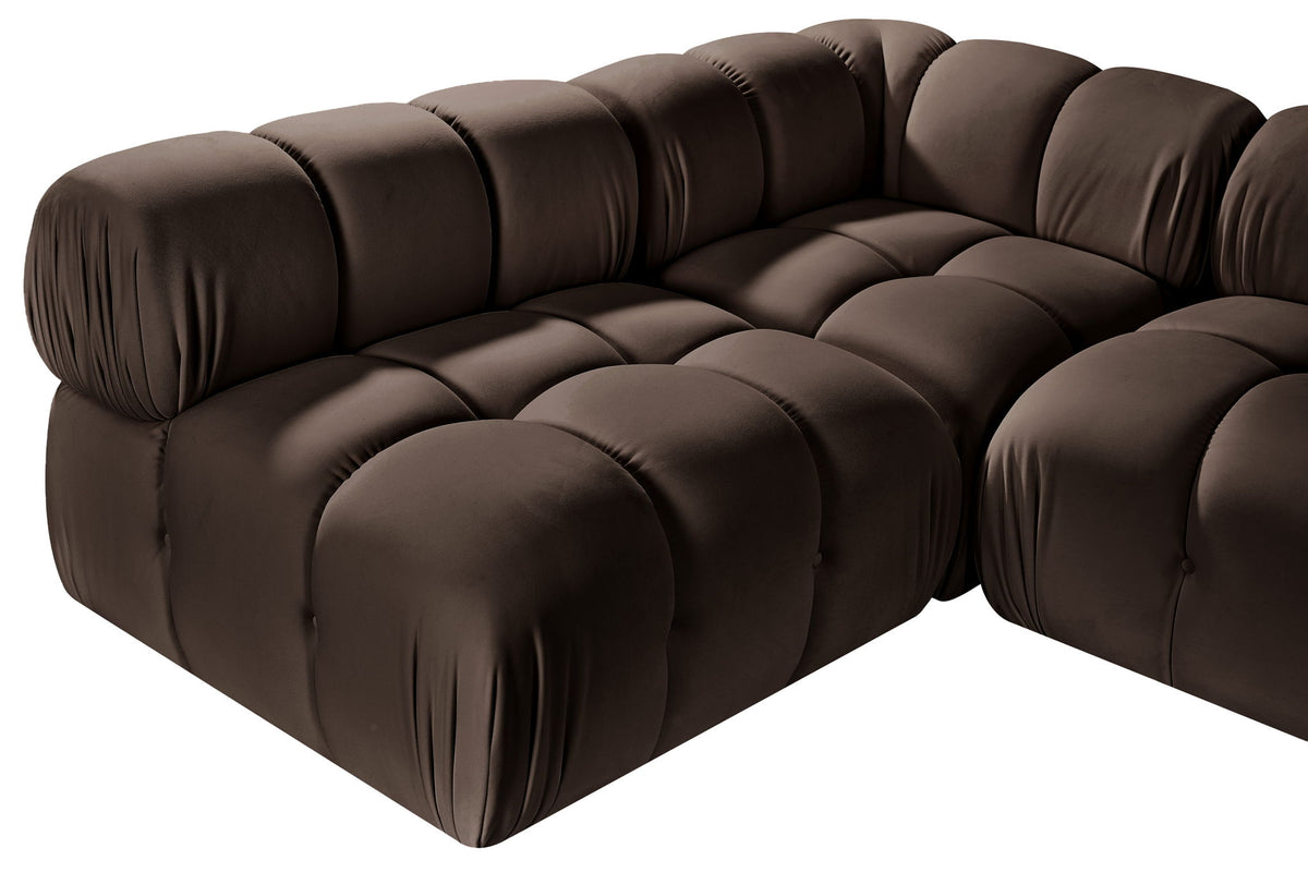 Orin - Velvet 5 Piece Modular Sectional