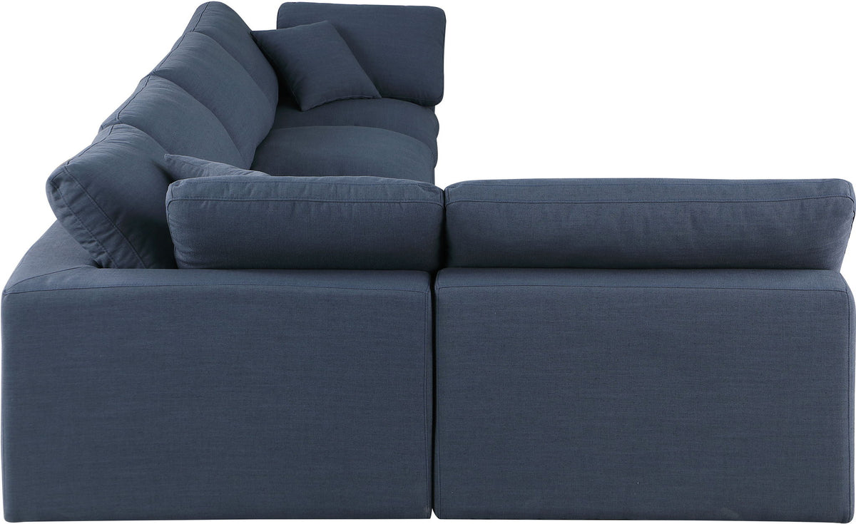 Comfy - 5 Piece Linen Modular Sectional