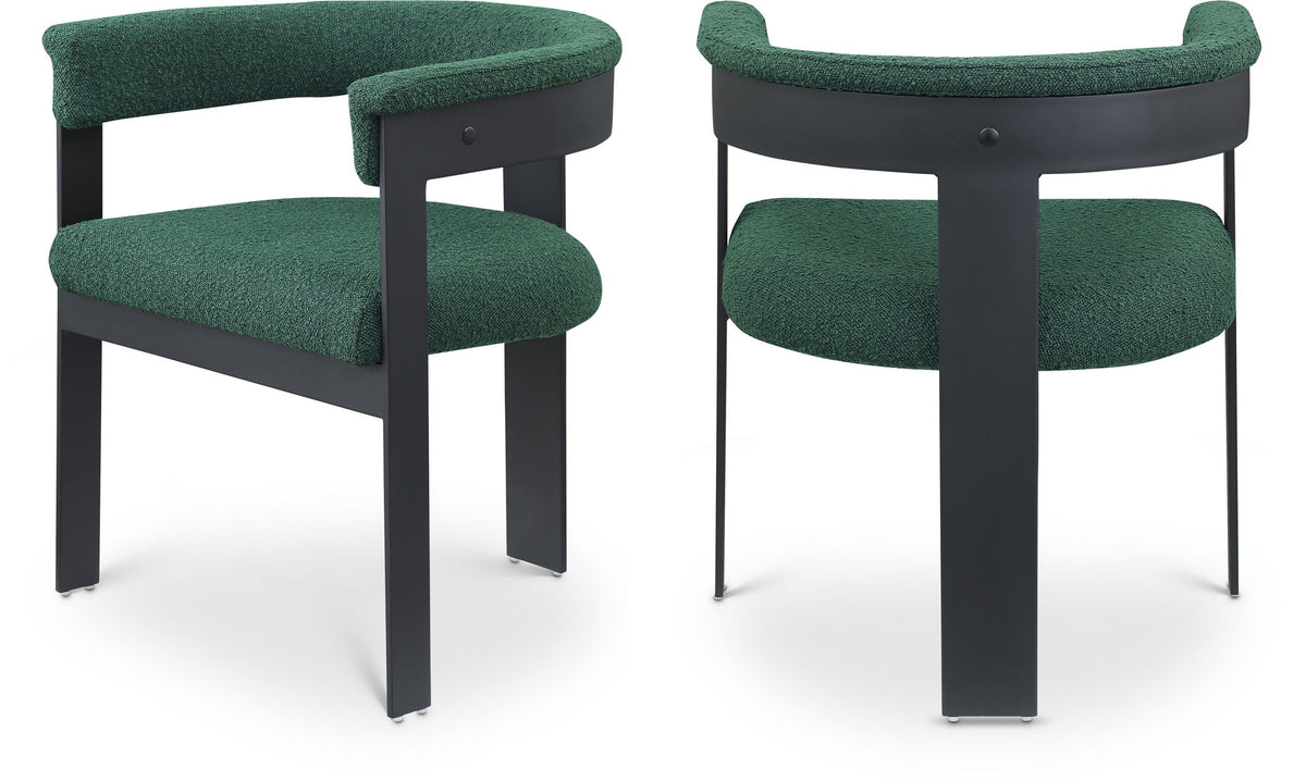 Romeo - Boucle Dining Chair With Black Base (Set of 2)