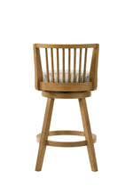 Harper - 30" Amber Glow Bar Height Rubberwood Swivel Barstool