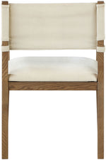 Avon - Linen Textured Performance Fabric Dining Arm Chair