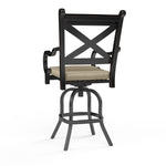 Monterey - Barstool, With Self Welt - Linen Stone / Black