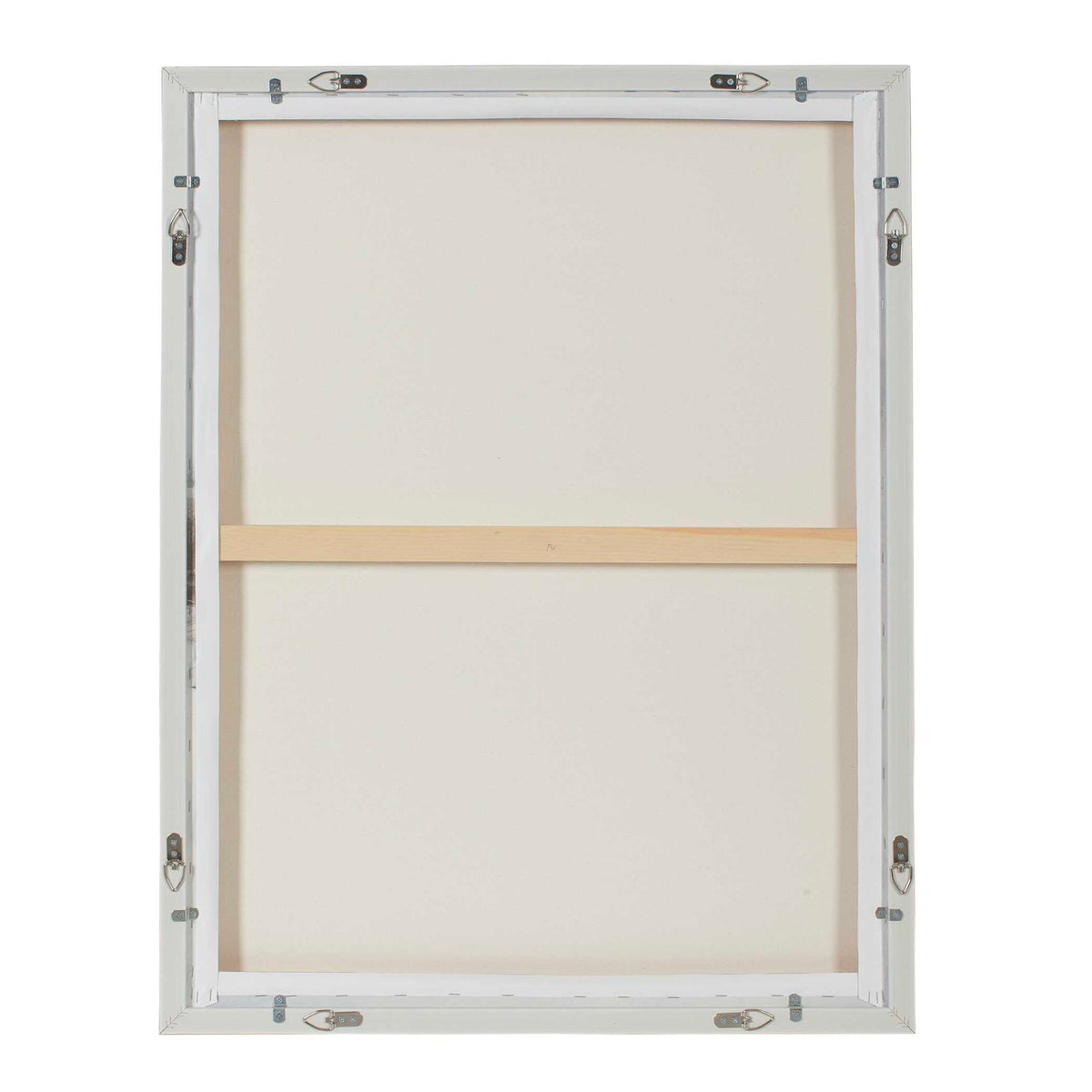 Simple Serenity - Framed Abstract Art - White / Light Blue