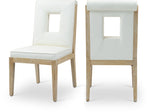 Gwendolyn - Faux Leather Dining Side Chair With Natural Frame (Set of 2)