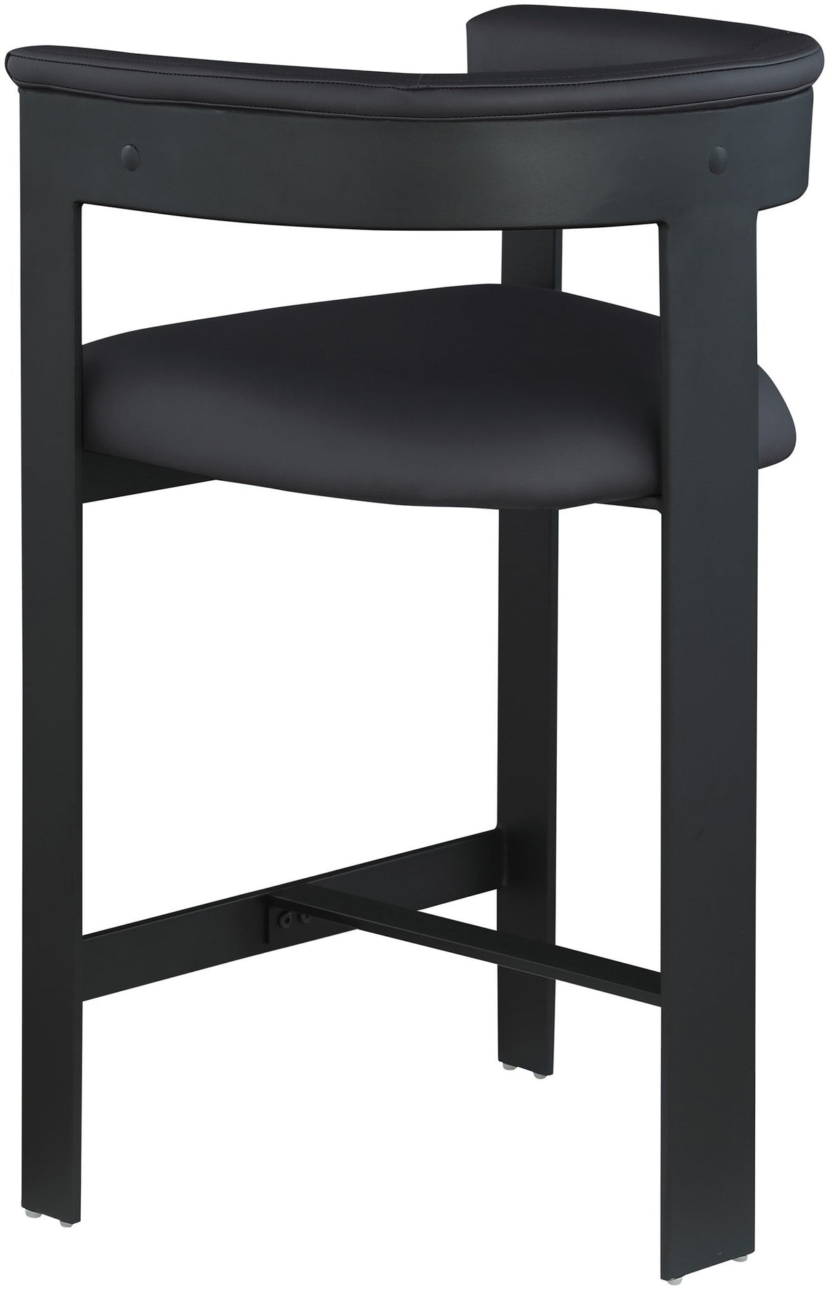 Romeo - Faux Leather Counter Stool With Black Base (Set of 2)