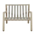 Strapped - Outdoor Lounge Chair - Light Brown / Pearl Silver