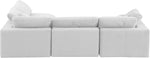 Comfy - 4 Piece Velvet Modular Armless Sectional