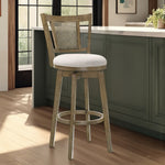 Isla - 26" Putty Brown Counter Height Rubberwood Swivel Barstool