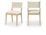 Avon - Linen Textured Performance Fabric Upholstered Dining Side Chair (Set of 2)