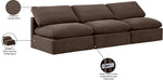 Indulge - Velvet 3 Seat Modular Armless Sofa