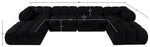 Orin - Velvet 6 Piece Modular Double Chaise Sectional