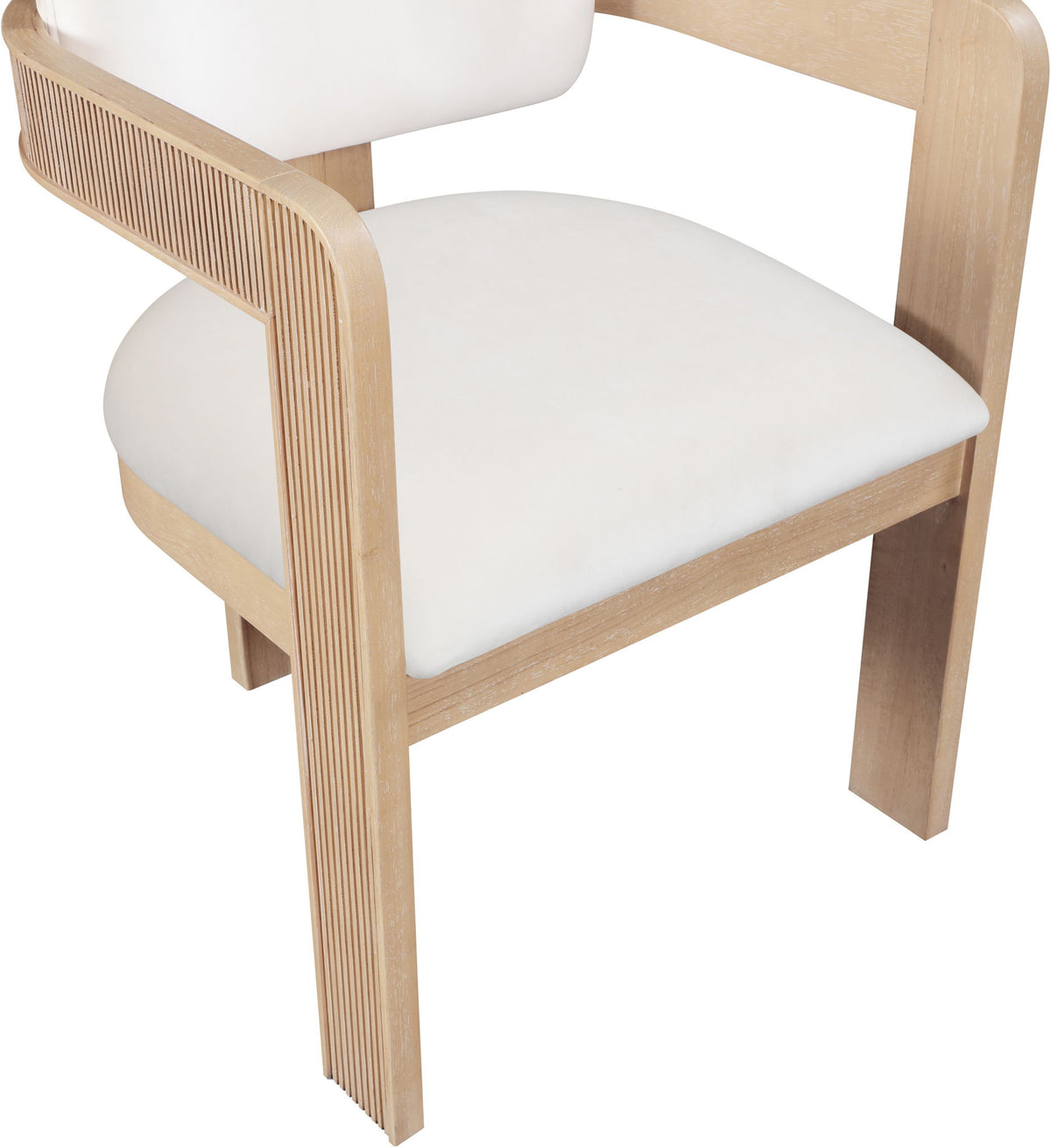 Sacha - Velvet Dining Chair With Natural Base (Set of 2)