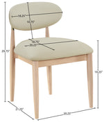 Riccio - Faux Leather Dining Side Chair (Set of 2) - Natural Frame