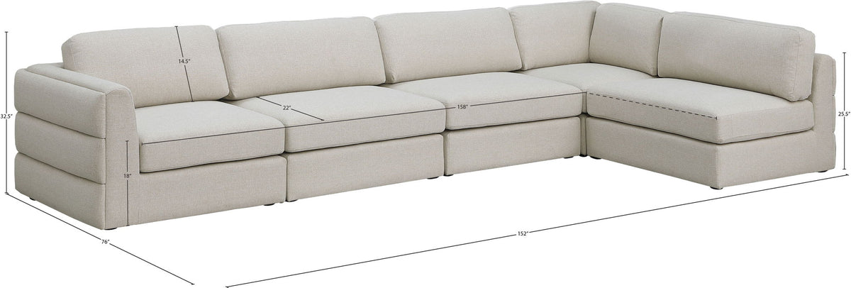 Beckham - 5 Piece Modular Sectional