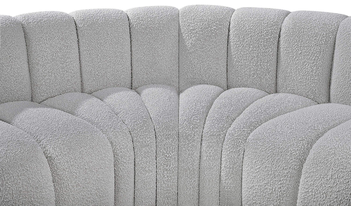 Arc - Boucle Fabric 3 Piece Modular U-Shaped Sofa
