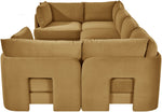 Hammond - Velvet Performance Fabric Upholstered 6 Piece U-Shaped Sectional