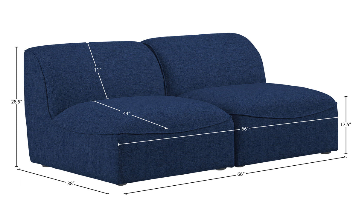 Miramar - 2 Seat Armless Modular Sofa