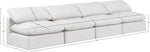 Indulge - Faux Leather 4 Seat Modular Armless Sofa