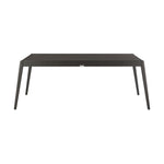 Avila - Outdoor 79" Rectangular Slatted Aluminum Top Dining Table With Umbrella Hole - Dark Bronze