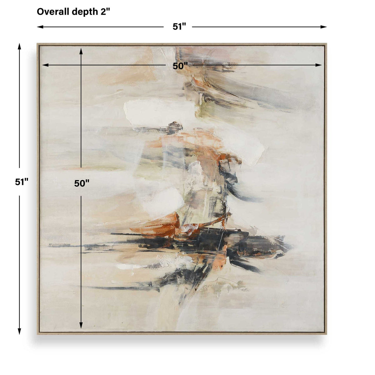 Outburst - Hand Painted Modern Art - Black / Blue / Brown / Gray / Green / Orange / Red / White / Woodtone