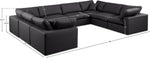 Comfy - 8 Piece Faux Leather Modular Sectional