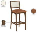 Atrium - Upholstered Bar Stool (Set of 2) - Brushed Brown Frame