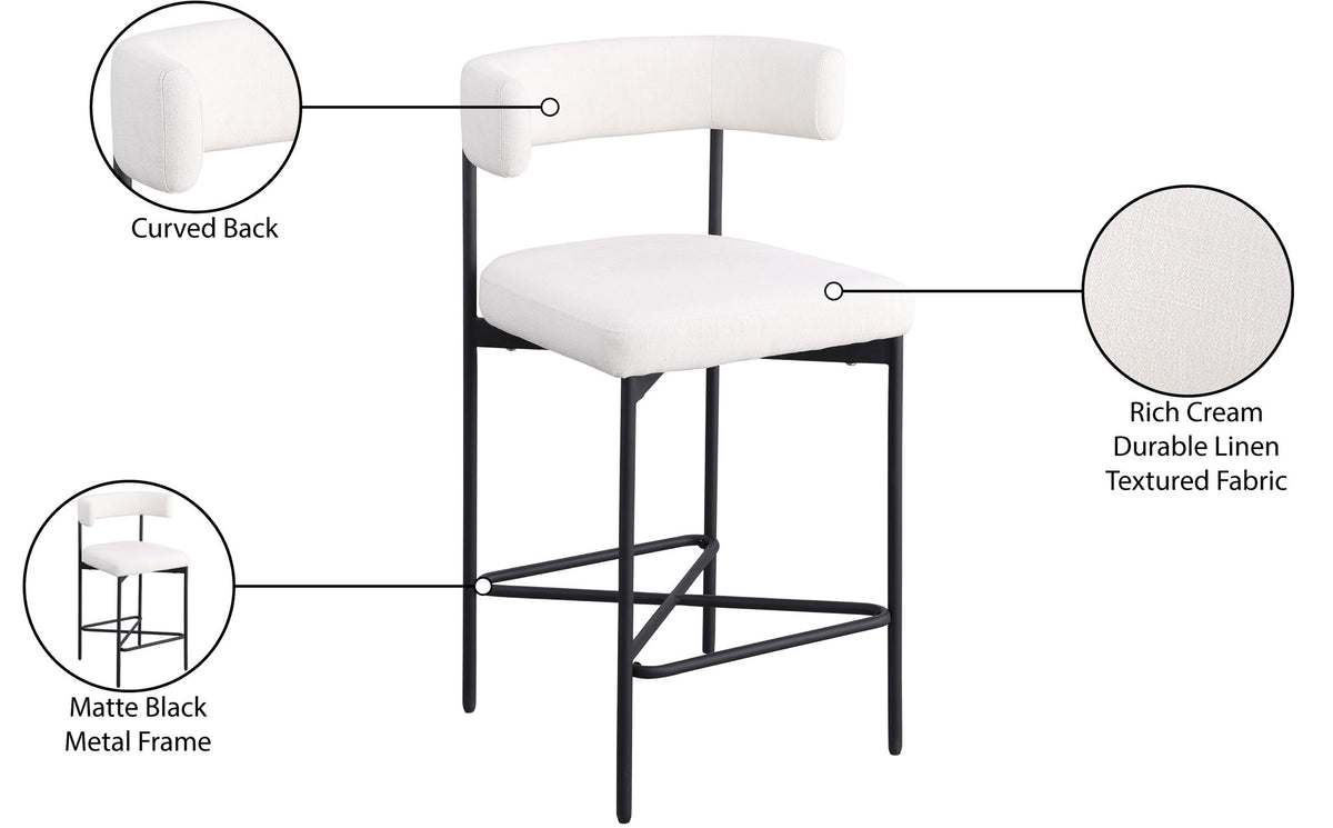Rivage - Durable Stool With Black Frame (Set of 2)