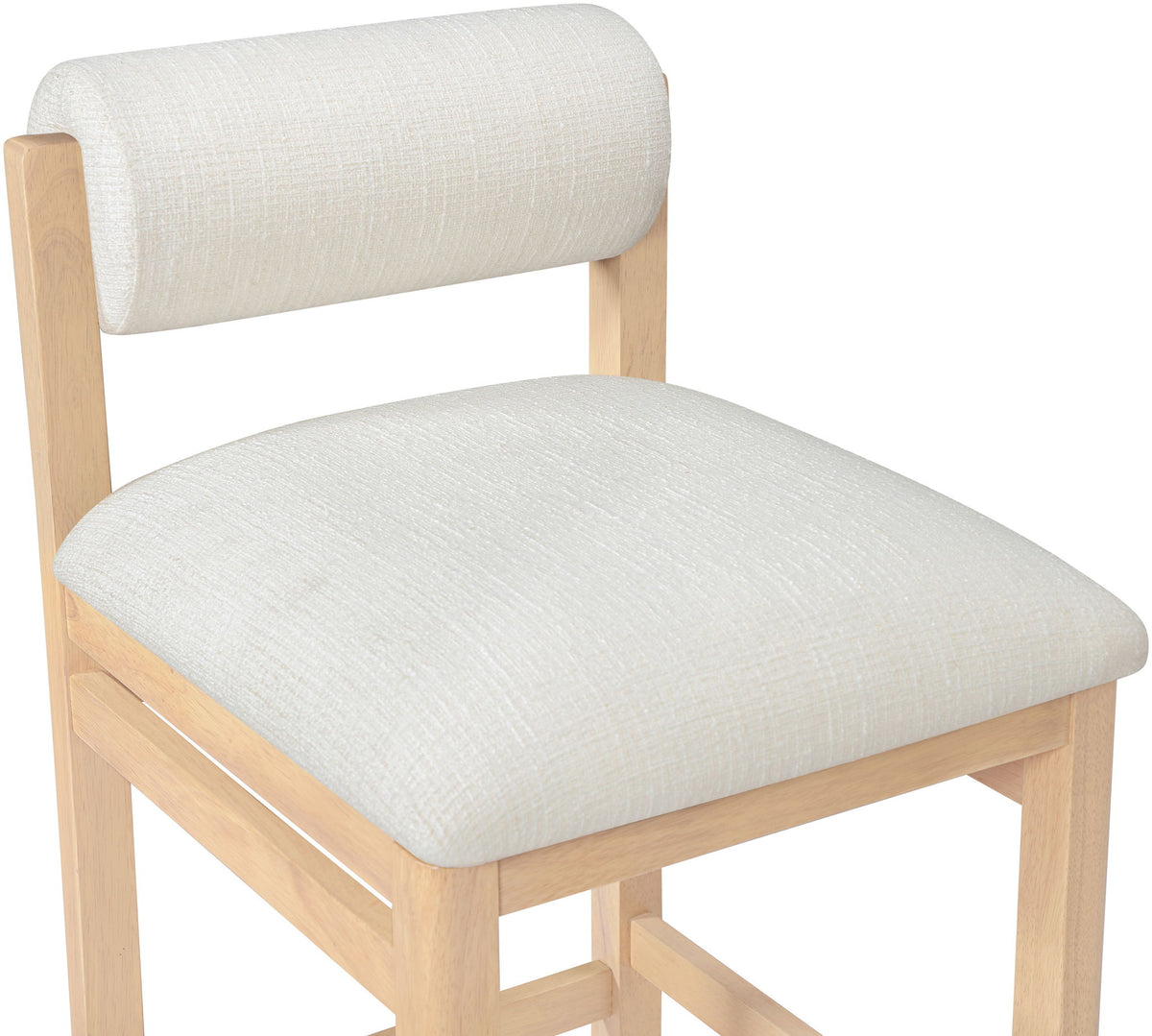 Roundhill - Fabric Counter Stool - Natural Frame