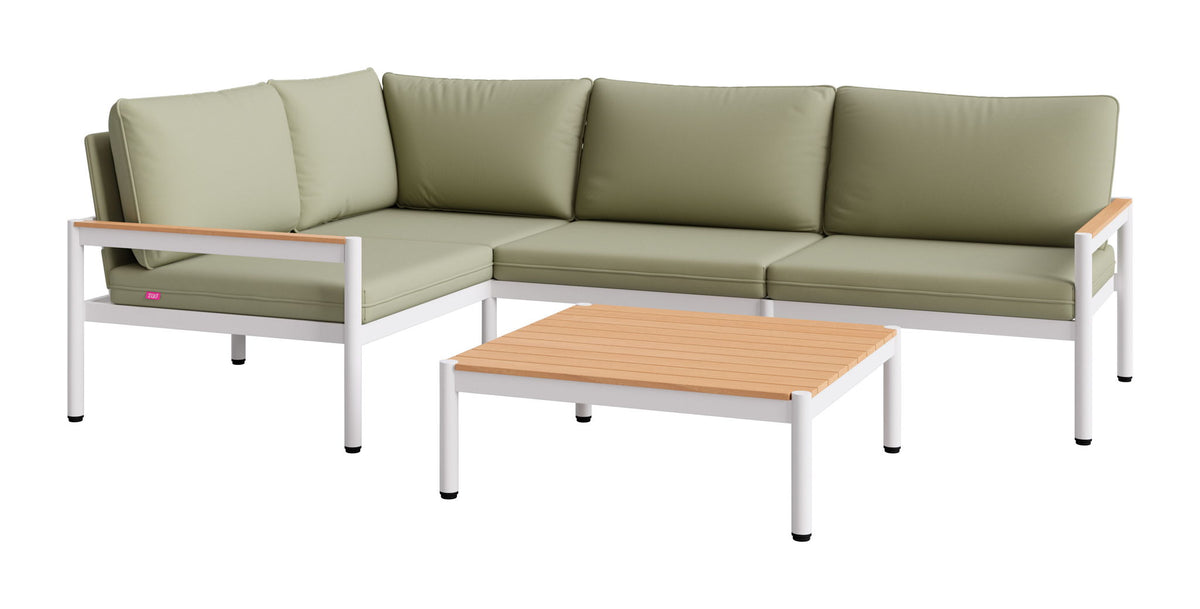 Lychee - Modular Sectional - Green / White