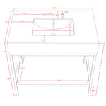 Marmo - Engineered Marble Bathroom Vanity With Chrome Base