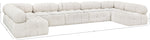Ames - 7 Piece Boucle Fabric Modular Sectional