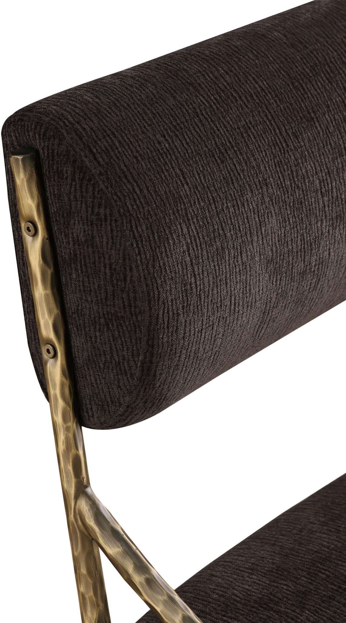 Bastille - Upholstered Dining Side Chair (Set of 2) - Brass Frame