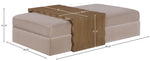 Woodra - Velvet Coffee Table/Ottoman