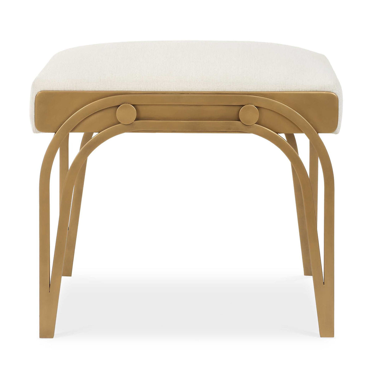 Accent Bench - Light Cream / Brushed Brass