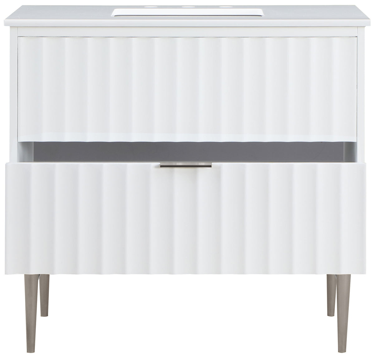 Modernist - Bathroom Vanity With Chrome Legs