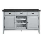 Lanton - Server - Natural Marble & Antique White